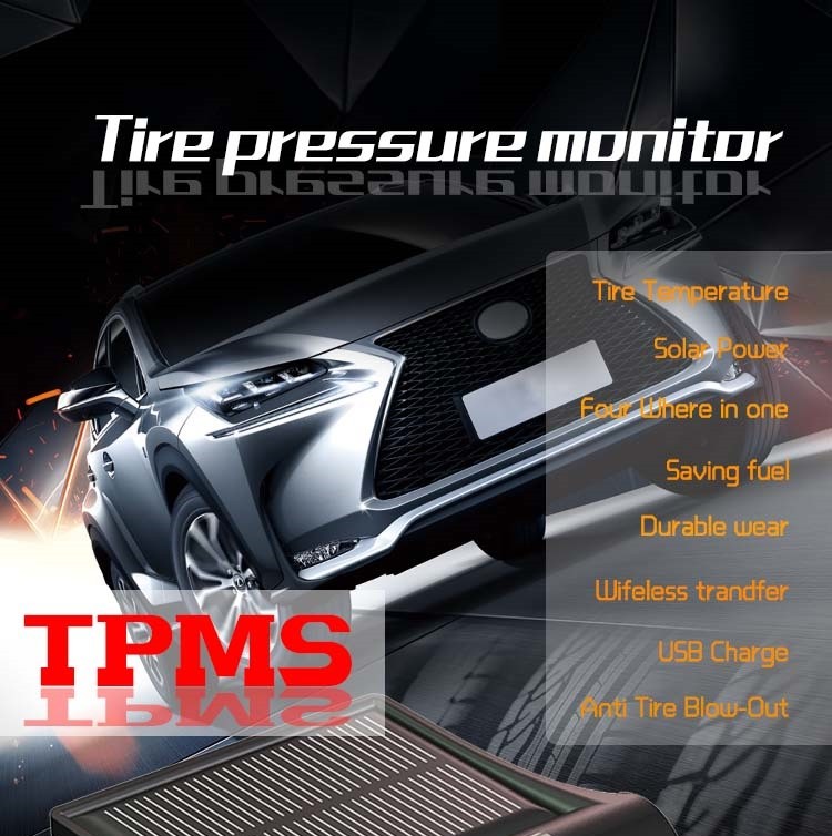 Internal Real-time wireless Car Tire Pressure Monitoring System Solar TPMS FY001