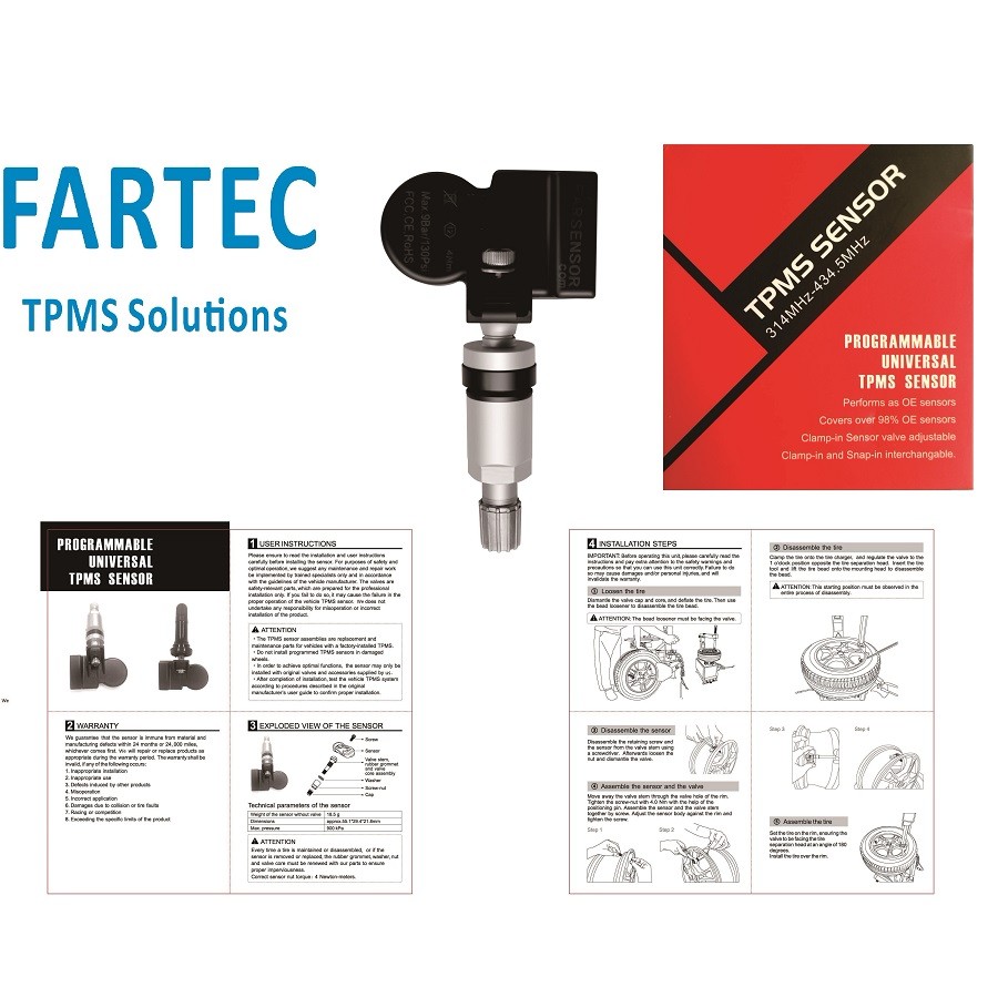 TPMS SENSOR Clamp-in