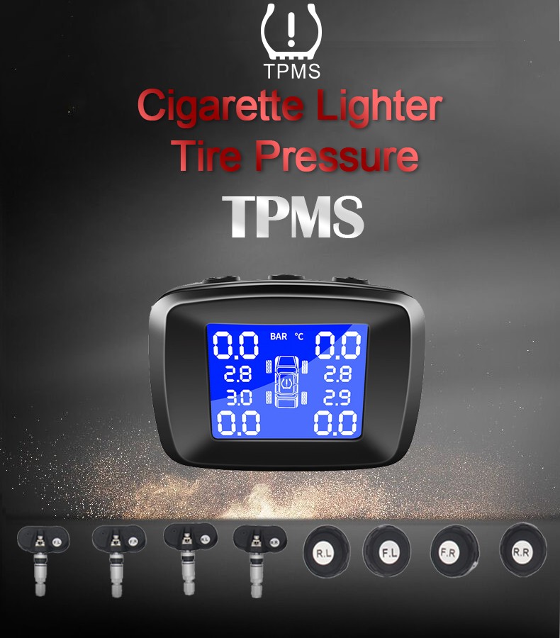 cigarette plug Internal wireless Real-time Car Tire Pressure Monitoring System  TPMS FY013